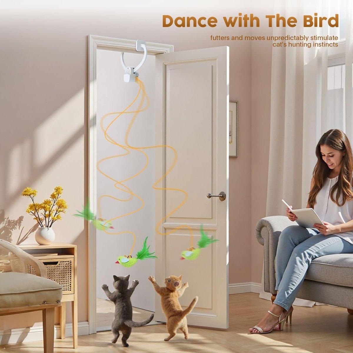 Jouet Interactif Pour Chat Volant Avec Mouvement 360° 5