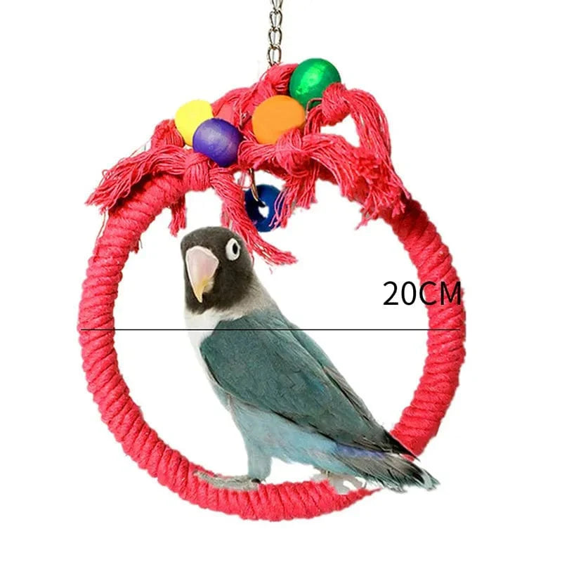 Jouet Perroquet Coloré à Mâcher et Accrocher pour Oiseaux 7