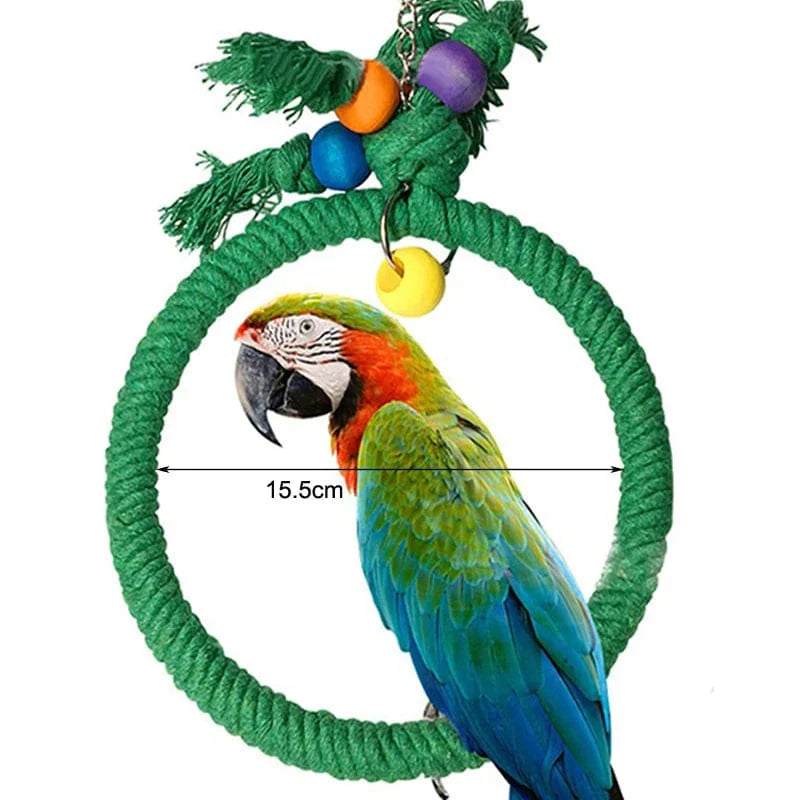 Jouet Perroquet Coloré à Mâcher et Accrocher pour Oiseaux 8