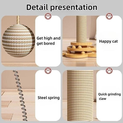 Jouet en Bois pour Chats avec Plateau Tournant 4