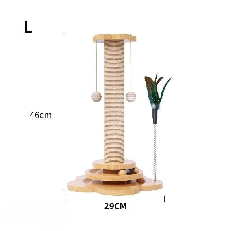 Jouet en Bois pour Chats avec Plateau Tournant 6