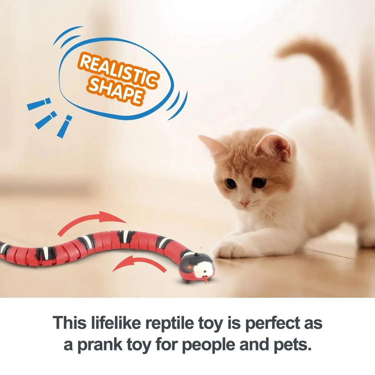 Jouet interactif pour chat avec serpent électronique 1
