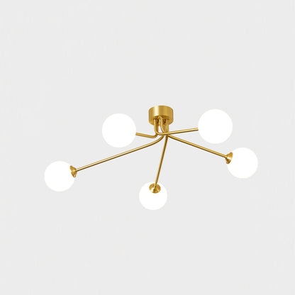 Lampe Plafond Élégante en Métal avec Éclairage Doux