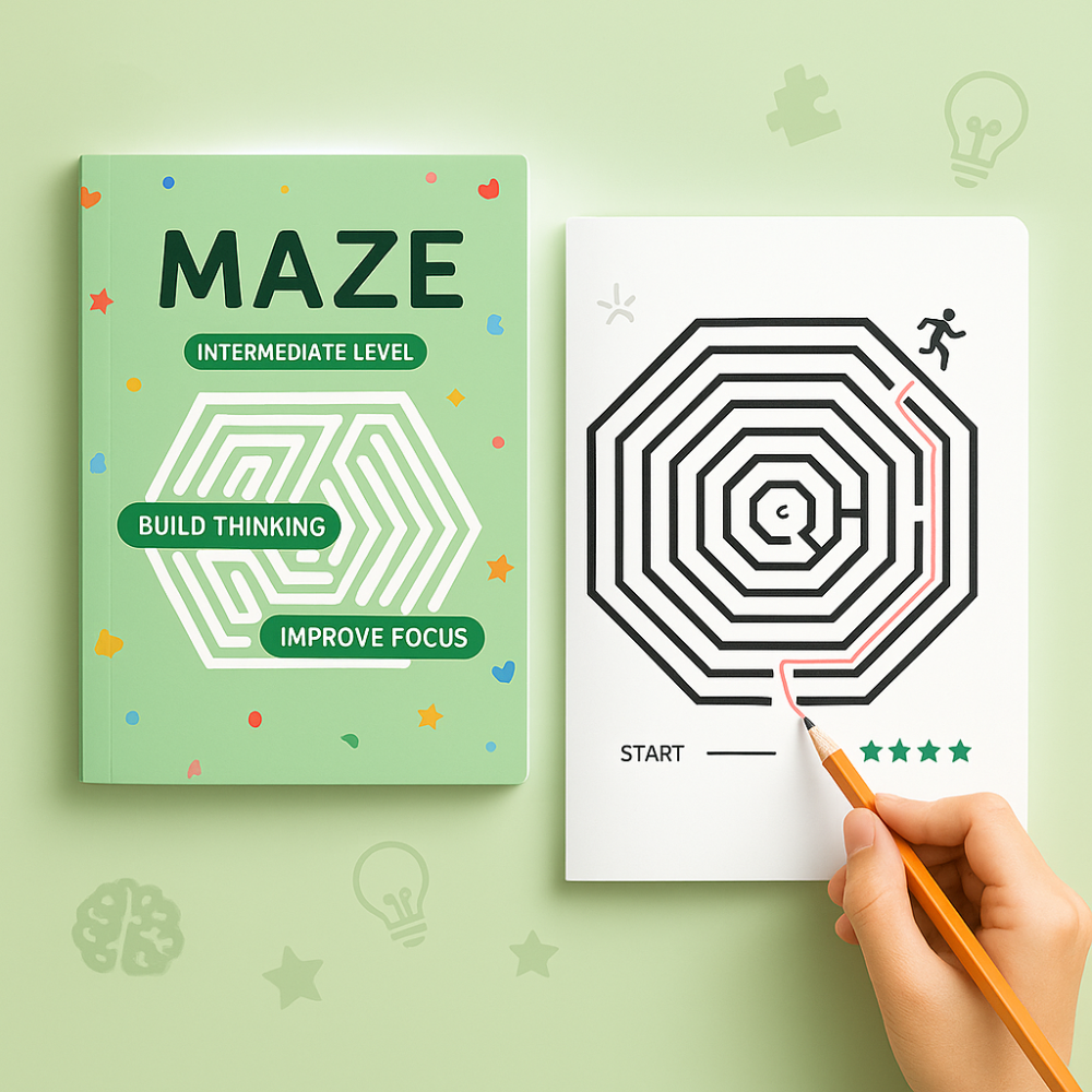Livre de Puzzles Enfants Jeux de Labyrinthe Éducatif