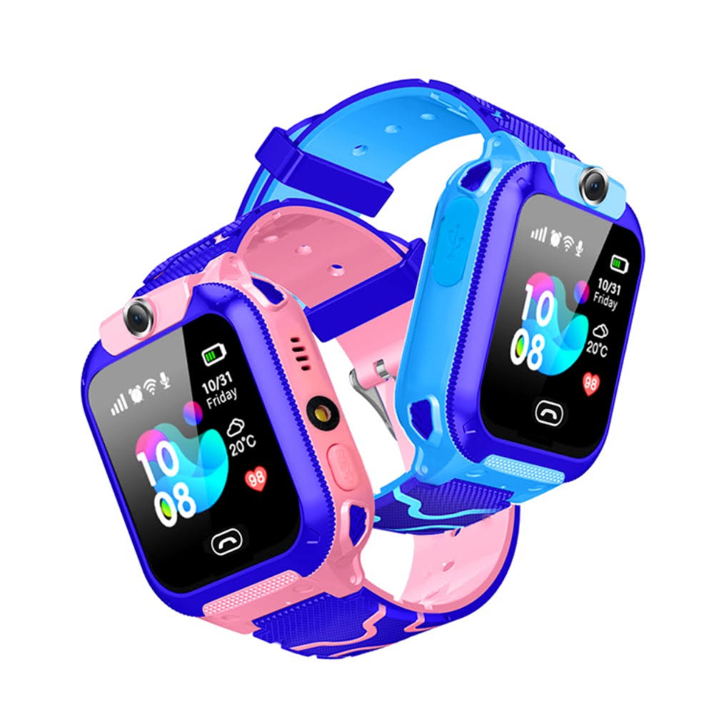 Montre Enfant Étanche avec GPS et Appareil Photo - Rouge Sécurité pour 3 à 12 Ans