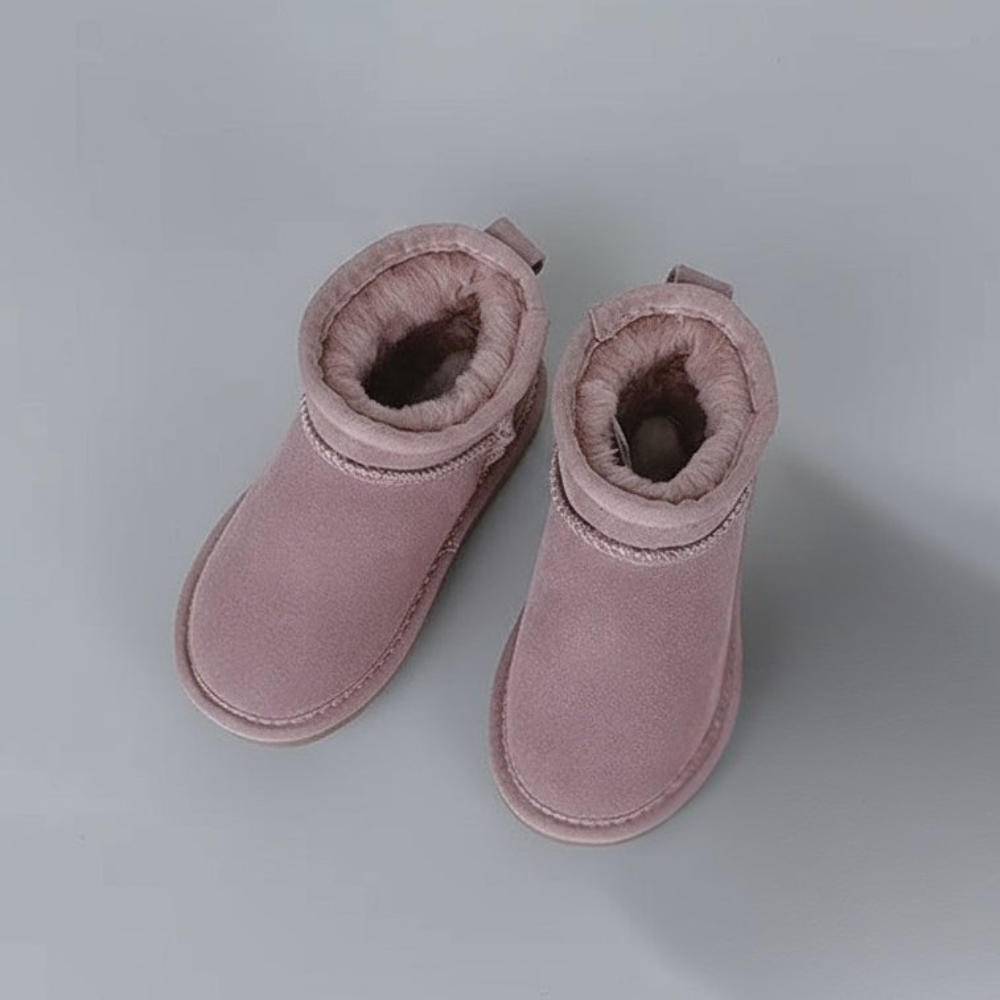 Chaussures Hiver Enfants Fourrure Douillettes - Chaussures Anti-Dérapantes Mollet - BlxckFR