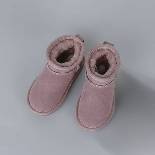 Chaussures Hiver Enfants Fourrure Douillettes - Chaussures Anti-Dérapantes Mollet - BlxckFR