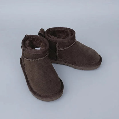 Chaussures Hiver Enfants Fourrure Douillettes - Chaussures Anti-Dérapantes Mollet