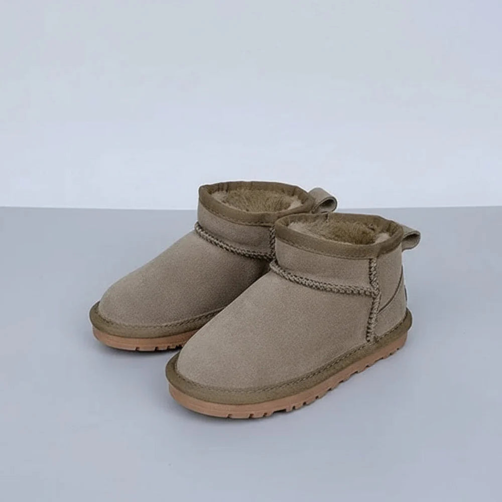 Chaussures Hiver Enfants Fourrure Douillettes - Chaussures Anti-Dérapantes Mollet