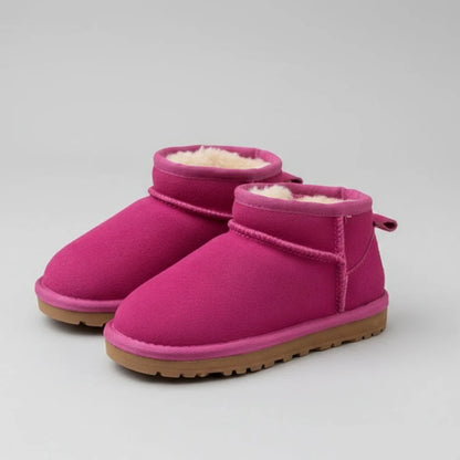 Chaussures Hiver Enfants Fourrure Douillettes - Chaussures Anti-Dérapantes Mollet