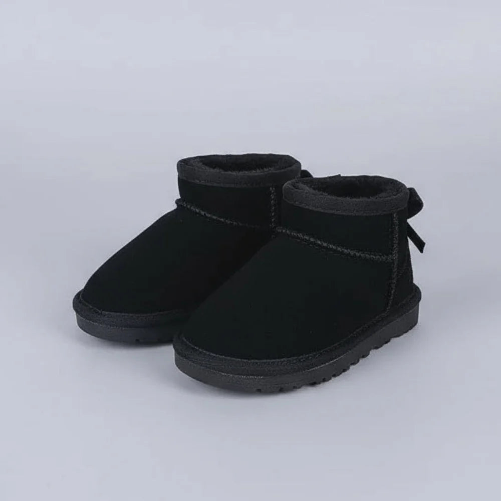 Chaussures Hiver Enfants Fourrure Douillettes - Chaussures Anti-Dérapantes Mollet