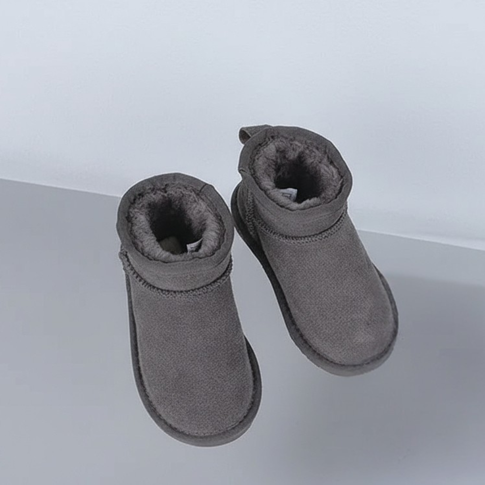 Chaussures Hiver Enfants Fourrure Douillettes - Chaussures Anti-Dérapantes Mollet