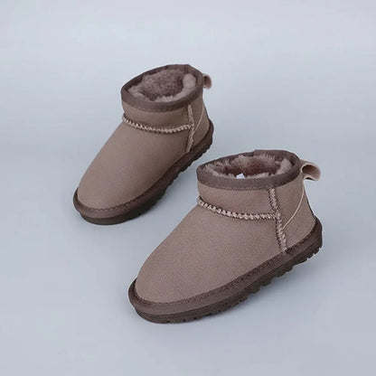 Chaussures Hiver Enfants Fourrure Douillettes - Chaussures Anti-Dérapantes Mollet