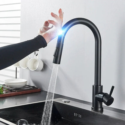 Robinet Cuisine Design Chromé Rétractable - Foivo