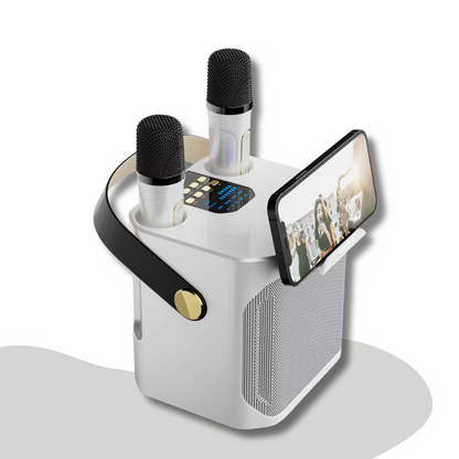Enceinte Karaoké Nomade avec Micro Double et Support Téléphone