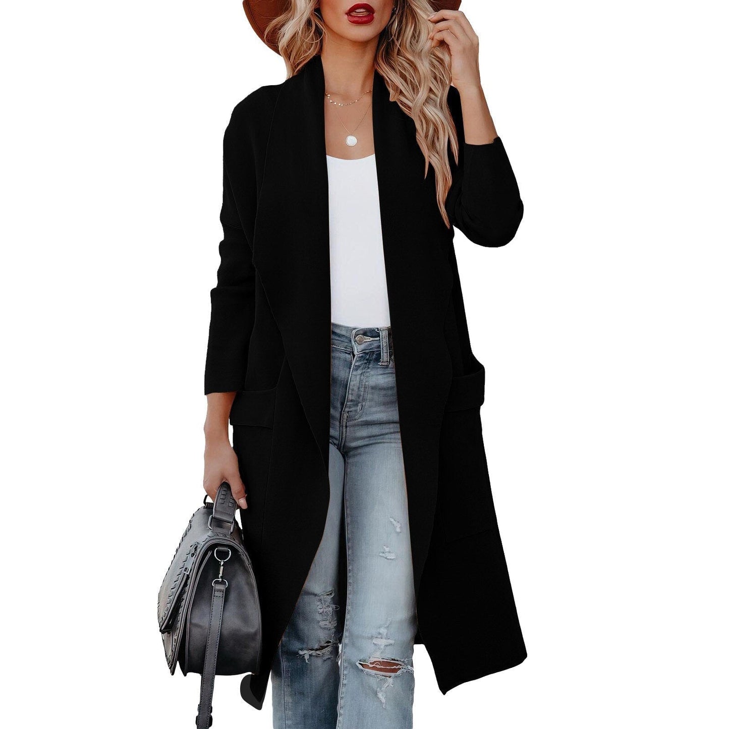 Manteau Femme Hiver Douillet en Suede Élégant