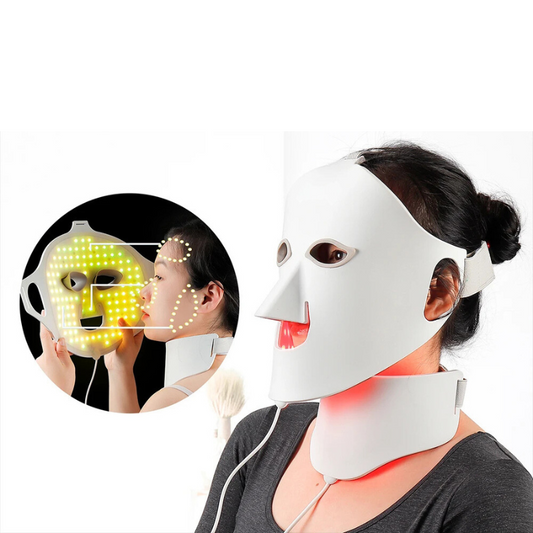 Masque Visage LED Réjuvenation 7 Teintes Silicone Doux - Foivo