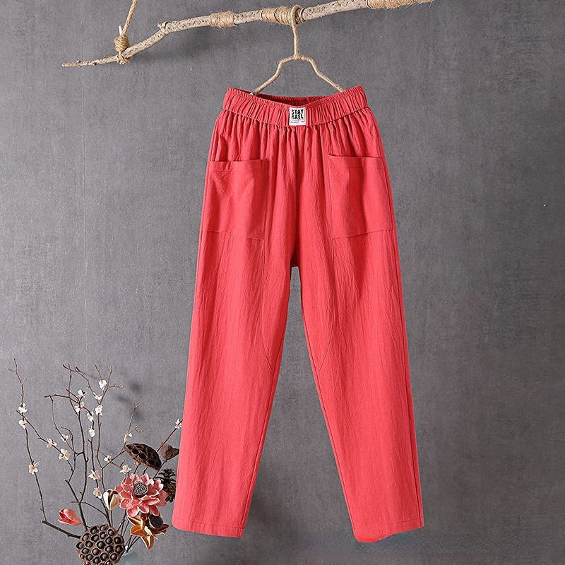 Pantalon droit classique et décontracté