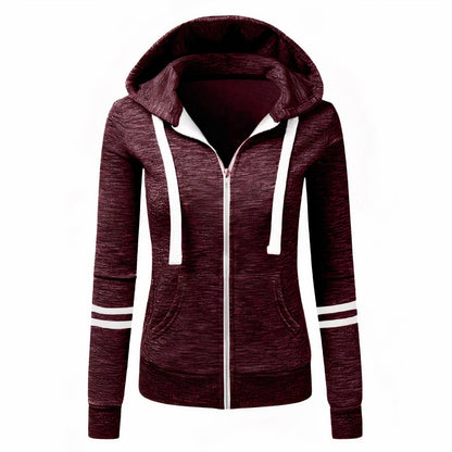 Veste Streetwear Femme à Capuche Zippée - BlxckFR