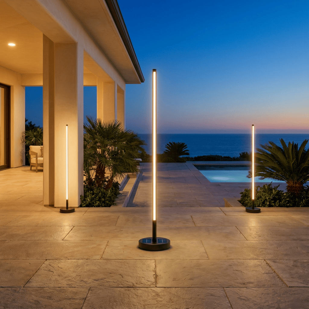 Lampadaire Extérieur Solaire Moderne Design Slim