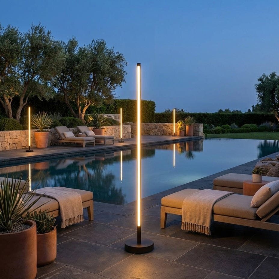 Lampadaire Extérieur Solaire Moderne Design Slim