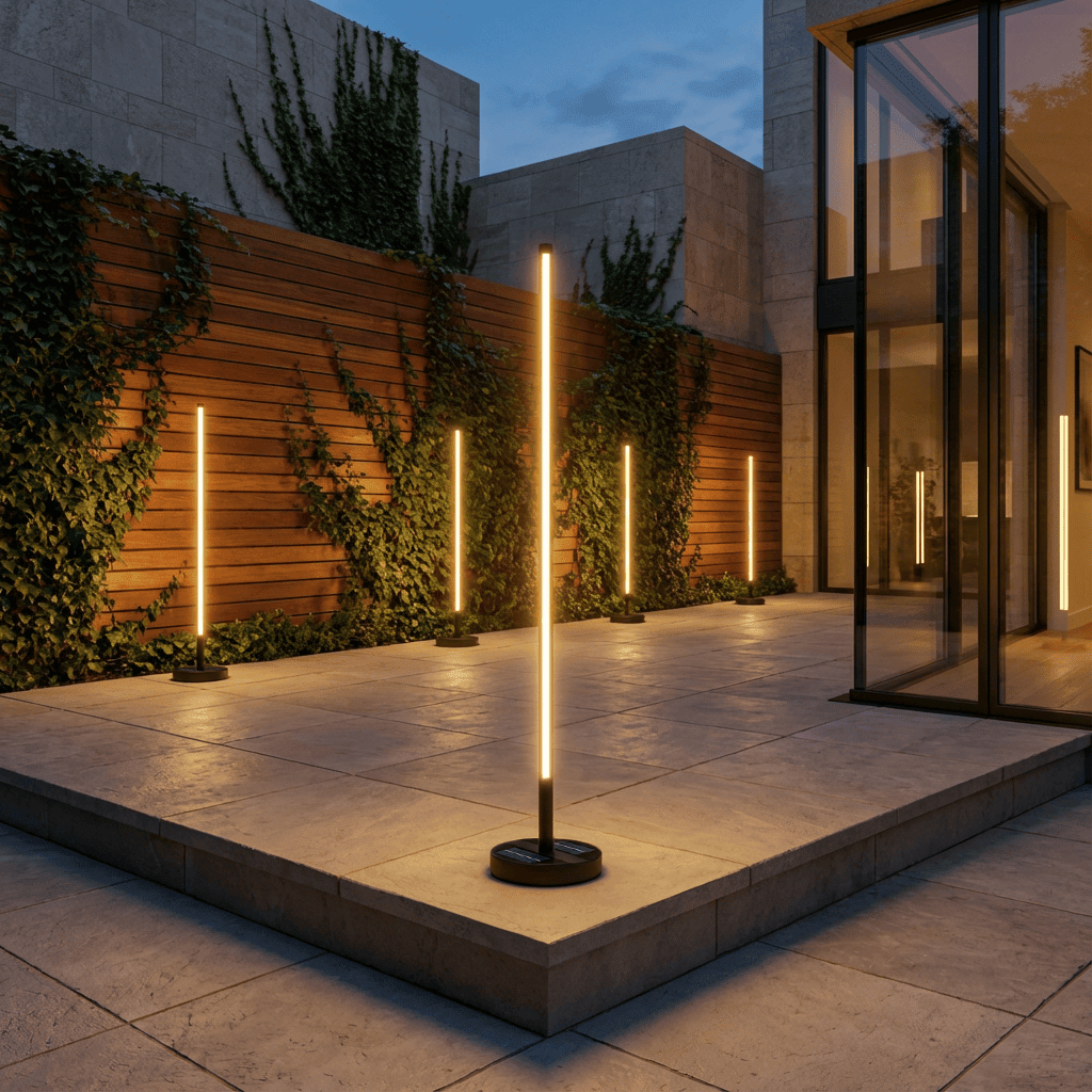 Lampadaire Extérieur Solaire Moderne Design Slim