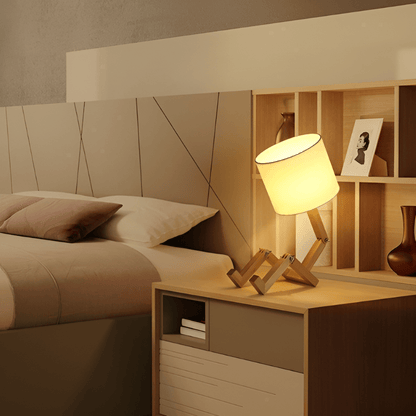Lampe de bureau Bois naturel Design Origami - Foivo