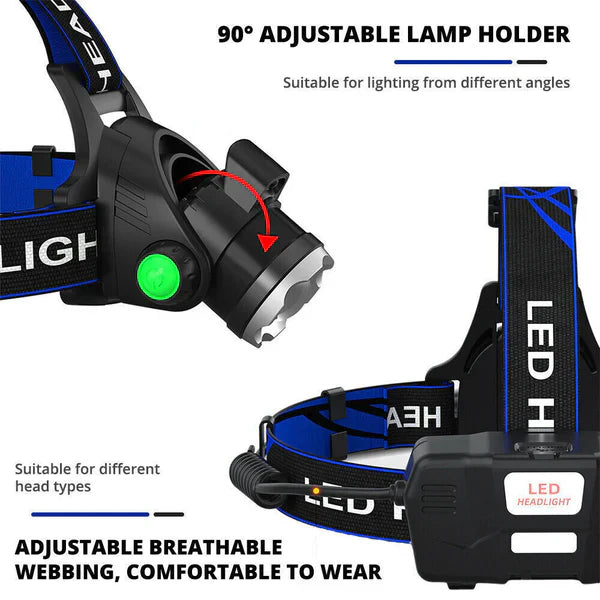 Lampe Frontale LED Rechargeable 300LM Tactique 3