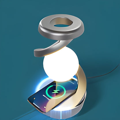 Lampe LED Flottante Moderne avec Base de Chargement Sans Fil 3