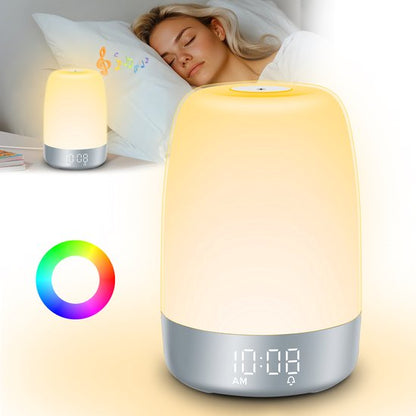 Lampe Réveil Veilleuse Aurora avec Simulateur de Lever et Coucher de Soleil, Sons Naturels, Portable et Rechargeable 5