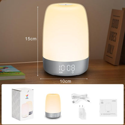 Lampe Réveil Veilleuse Aurora avec Simulateur de Lever et Coucher de Soleil, Sons Naturels, Portable et Rechargeable 6