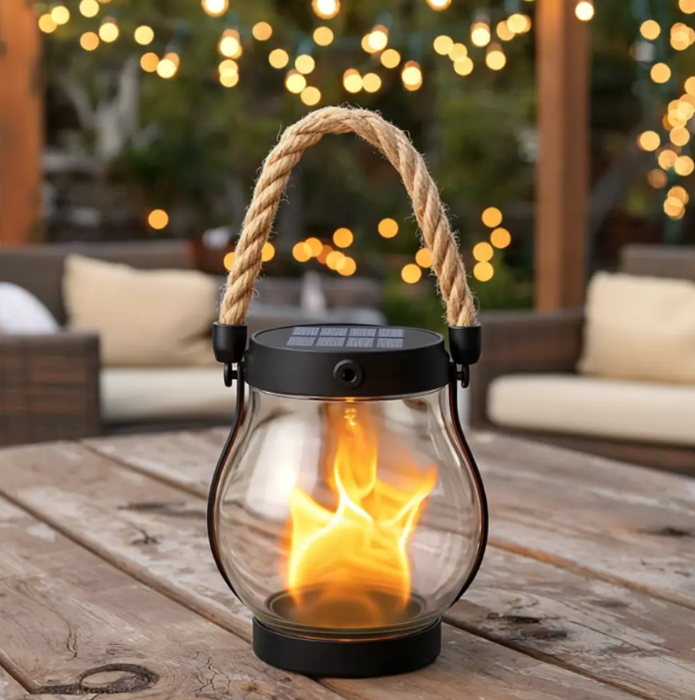 Lampe Solaire Ambiance Flamme pour Extérieur 4