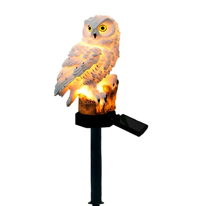 Lampe Solaire Extérieur LED Décorative Jardin Hibou - Foivo