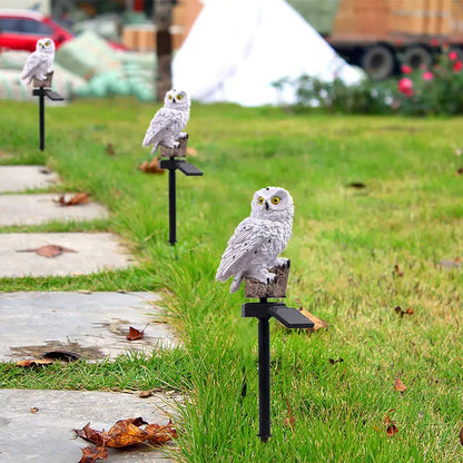 Lampe Solaire Extérieur Hibou Décoratif Éclairage Jardin LED 4