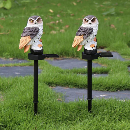 Lampe Solaire Extérieur Hibou Décoratif Éclairage Jardin LED 6