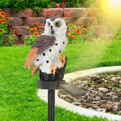 Lampe Solaire Extérieur Hibou Décoratif Éclairage Jardin LED 9
