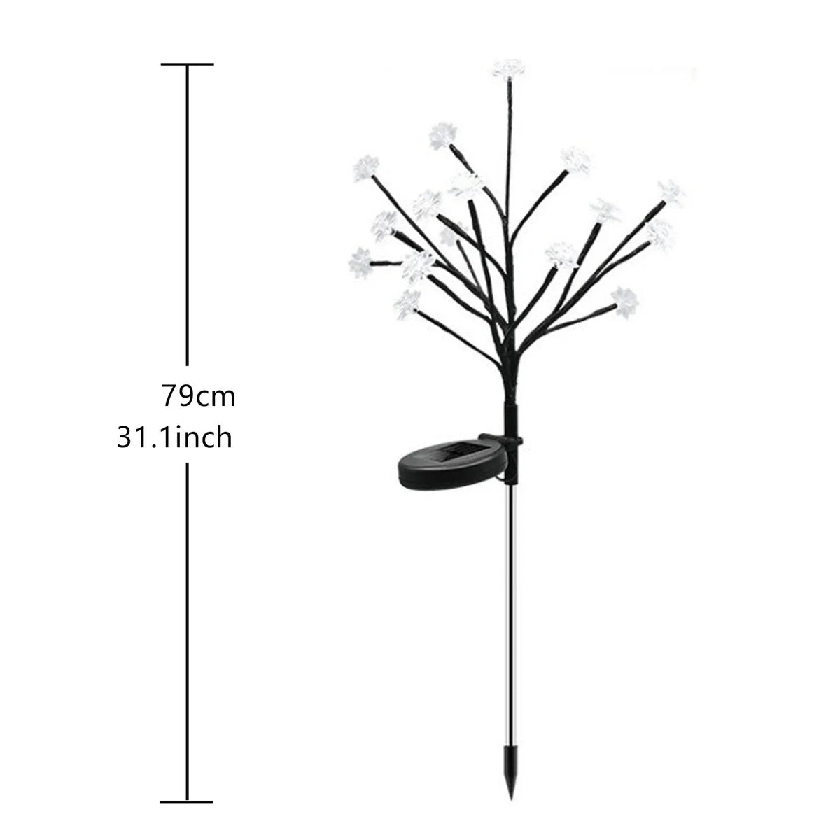 Lampe Solaire Extérieur Jardin Design Cerisier Éclairante 3