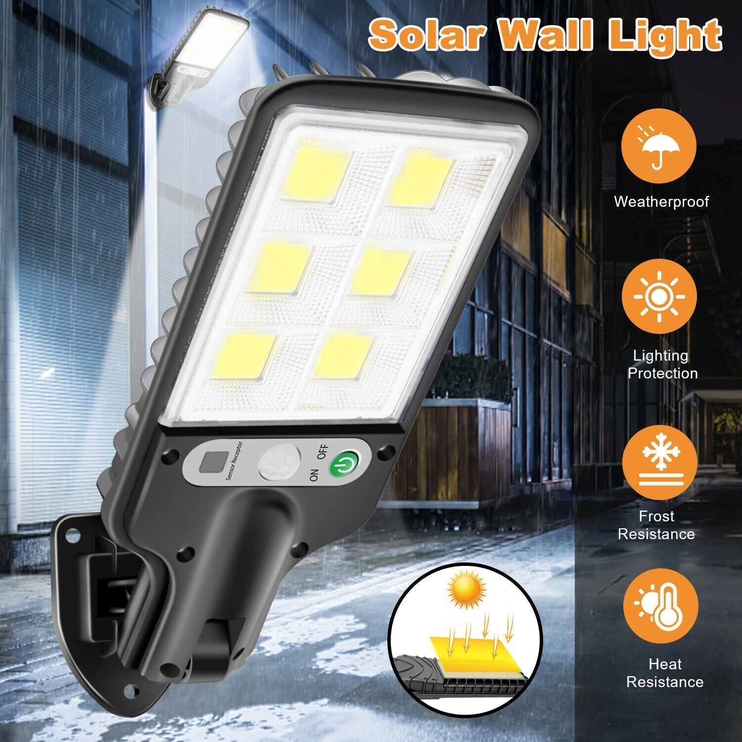 Lampe Solaire Extérieur LED Haute Performance avec Détection de Mouvement 4