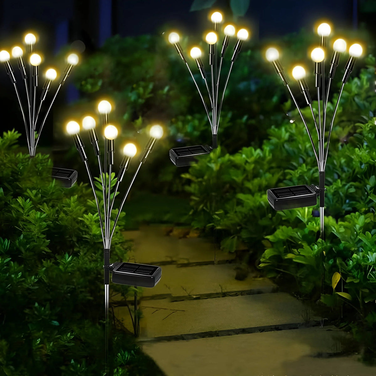 Lampe Solaire Extérieur Oscillante Éclairage Jardin Automatique IP65 2