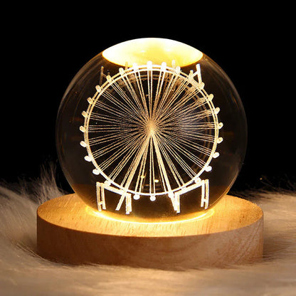 Lampe d'Ambiance en Cristal 3D 3