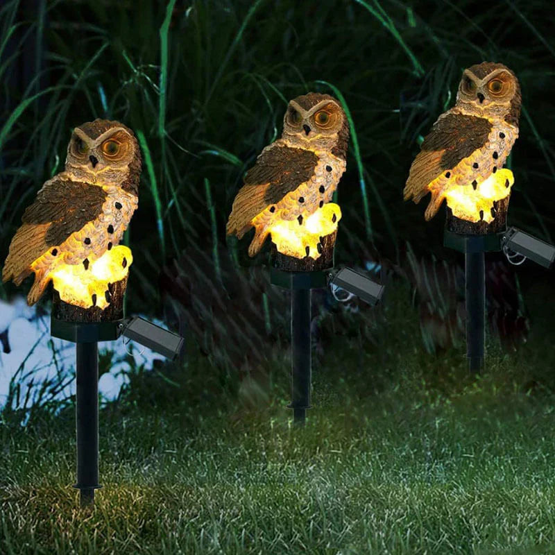 Lampe de Jardin Solaire Hibou 2