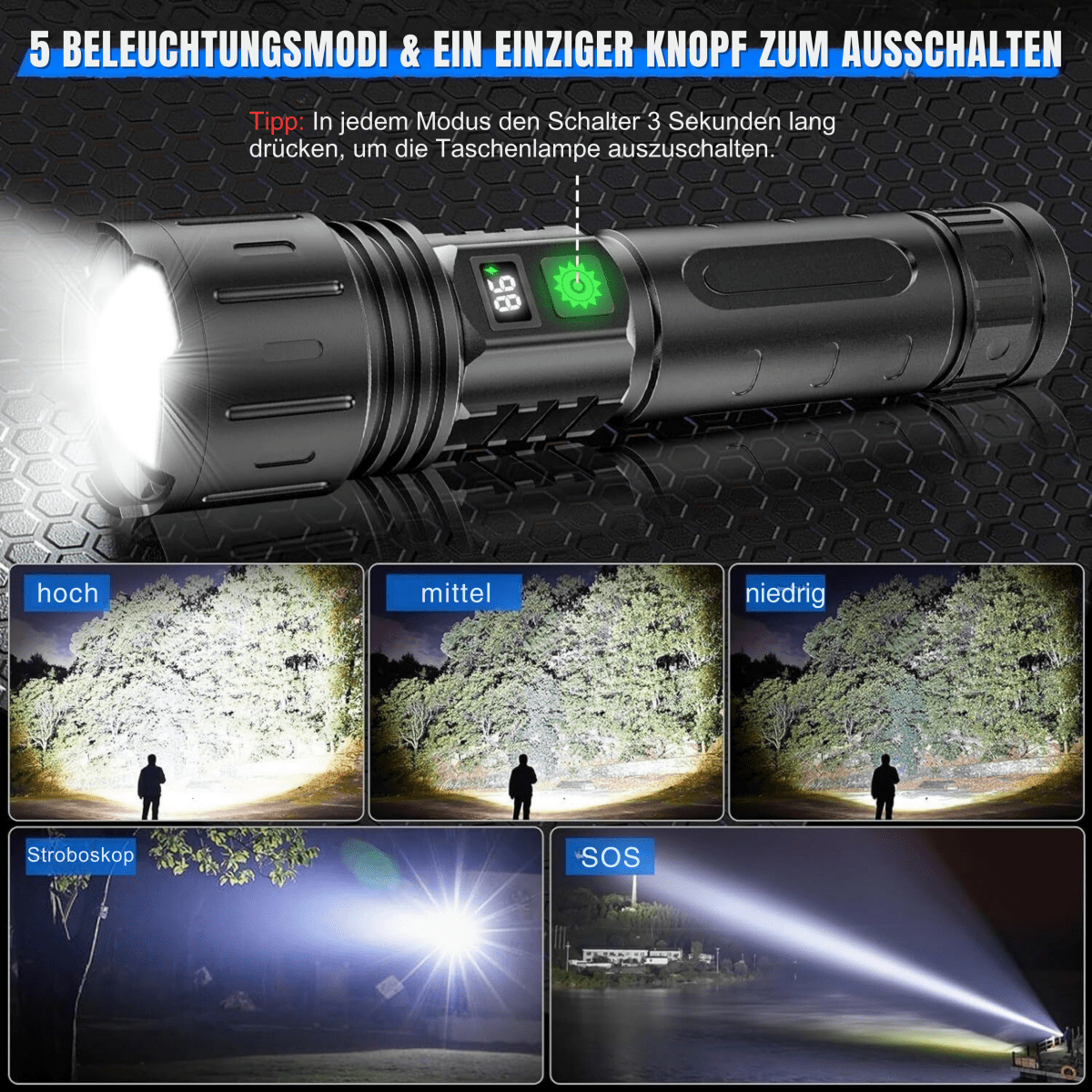 Lampe de Poche UltraBeam 100 000 Lumens Polyvalente 3
