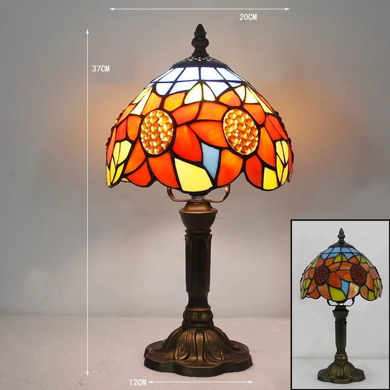 Lampe de Table Design Tiffany Coloré Artisanal 6