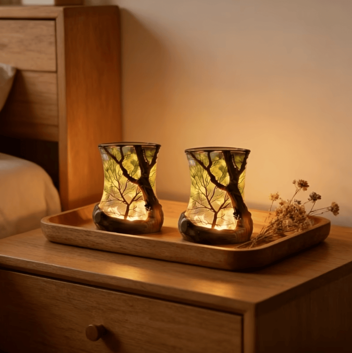 Lampe de table LED Décorative Eclairage Ambiance Naturelle - Foivo