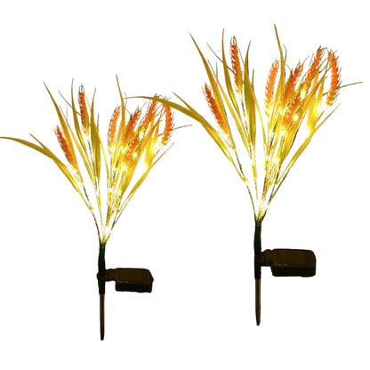 Lot de lampes solaires forme épi de blé extérieur - Foivo