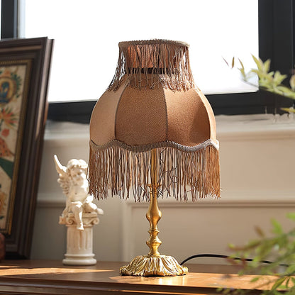 Lampe Laiton Chic à Franges | Éclairage Doux et Raffiné