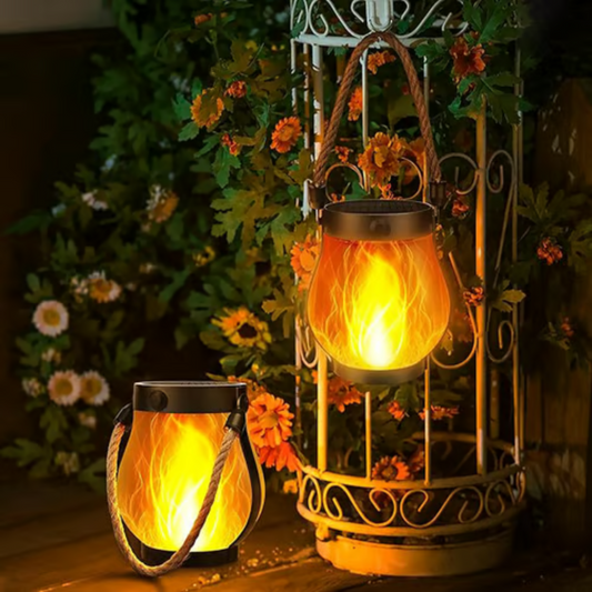 Lampe de Jardin Solaire Étanche avec Effet Flamme - BlxckFR