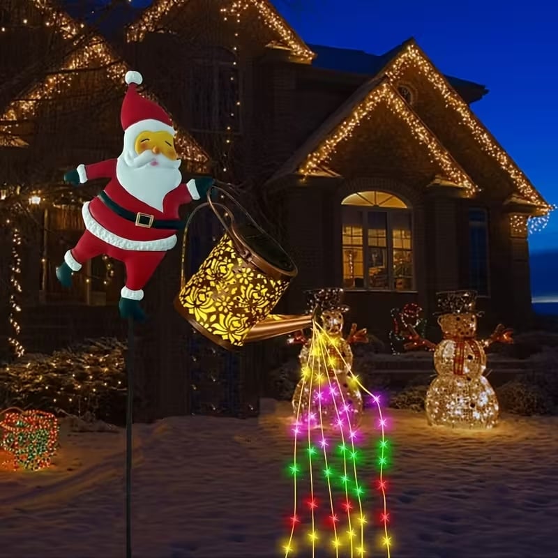Lanterne Solaire Décorative en Forme d'Arrosoir de Noël 6