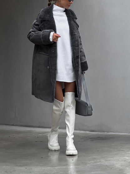Manteau Femme Élégant Taille Grande Douceur Hivernale - Foivo