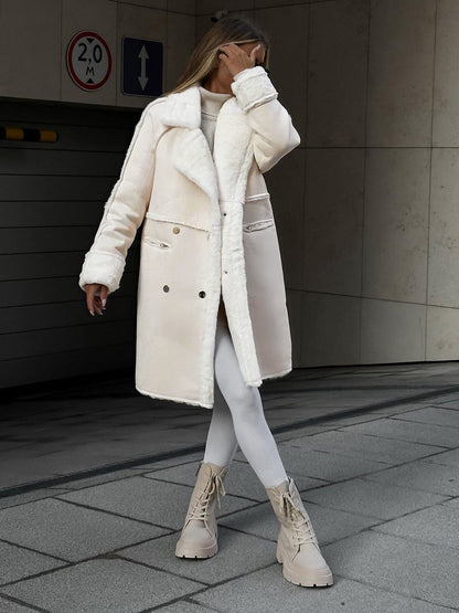 Manteau Femme Élégant Taille Grande Douceur Hivernale